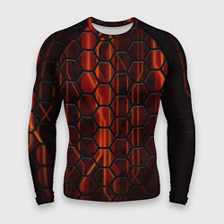 Рашгард мужской Огненные соты, цвет: 3D-принт