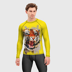 Рашгард мужской Оскал тигра, цвет: 3D-принт — фото 2