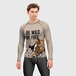 Рашгард мужской Be wild be free, цвет: 3D-принт — фото 2