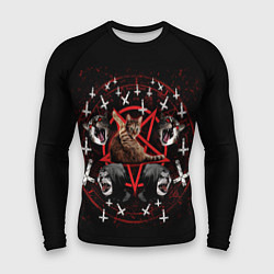 Рашгард мужской Satanic Cat, цвет: 3D-принт