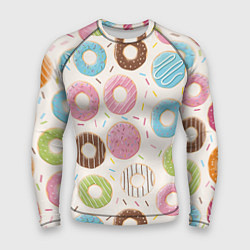 Рашгард мужской Пончики Donuts, цвет: 3D-принт