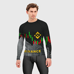 Рашгард мужской BINANCE БИНАНС ГРАФИК, цвет: 3D-принт — фото 2