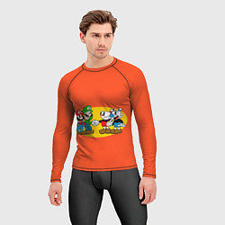 Рашгард мужской CupHead x Mario, цвет: 3D-принт — фото 2