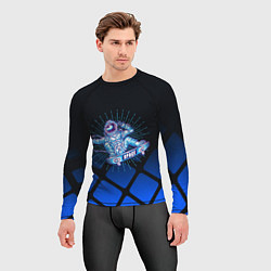 Рашгард мужской Космонавт на скейтборде, цвет: 3D-принт — фото 2
