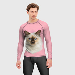 Рашгард мужской Пушистый кот, цвет: 3D-принт — фото 2