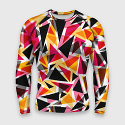 Рашгард мужской Разноцветные треугольники, цвет: 3D-принт