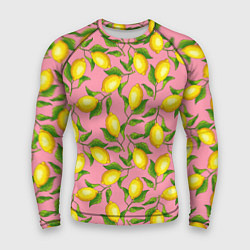 Рашгард мужской Лимоны паттерн, цвет: 3D-принт