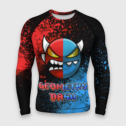 Рашгард мужской Geometry Dash Red Blue, цвет: 3D-принт