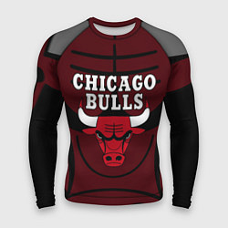 Рашгард мужской CHICAGO BULLS ЧИКАГО БУЛЛС НА ФОНЕ, цвет: 3D-принт