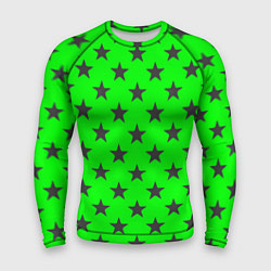 Рашгард мужской Звездный фон зеленый, цвет: 3D-принт