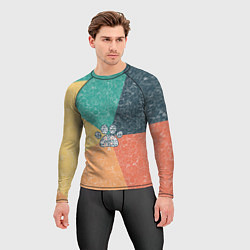 Рашгард мужской Лапа на фоне АПВ 5 1 12, цвет: 3D-принт — фото 2