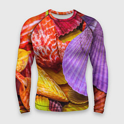 Рашгард мужской Разноцветные ракушки multicolored seashells, цвет: 3D-принт
