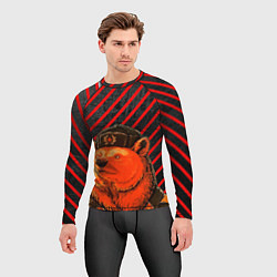 Рашгард мужской Медведь в форме, цвет: 3D-принт — фото 2