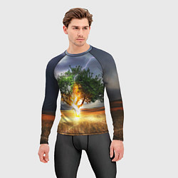 Рашгард мужской Удар молнией, цвет: 3D-принт — фото 2