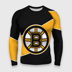Рашгард мужской Бостон Брюинз, Boston Bruins, цвет: 3D-принт