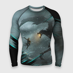 Рашгард мужской TES FUS RO DAH DRAGON, цвет: 3D-принт