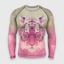 Рашгард мужской Тигр лоу поли, цвет: 3D-принт