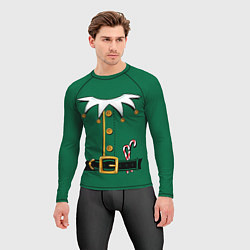 Рашгард мужской Christmas Elf Outfit, цвет: 3D-принт — фото 2