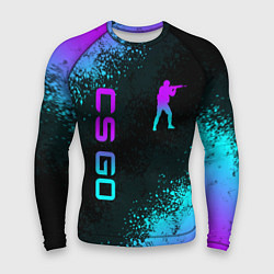 Рашгард мужской CS GO NEON SYMBOL STYLE SKIN КС ГО НЕОН, цвет: 3D-принт