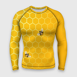 Рашгард мужской Любишь мед, люби и пчелок, цвет: 3D-принт