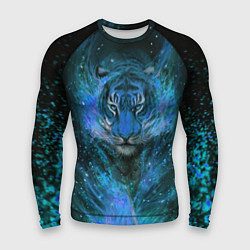 Рашгард мужской Водяной голубой Тигр, цвет: 3D-принт