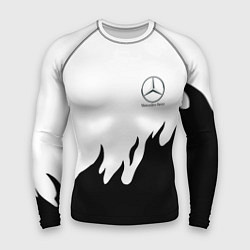 Рашгард мужской Mercedes-Benz нарисованный огонь, цвет: 3D-принт