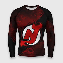 Рашгард мужской New Jersey Devils, Нью Джерси Девилз, цвет: 3D-принт