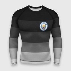 Рашгард мужской Манчестер Сити, Manchester City, Серый градиент, цвет: 3D-принт