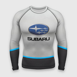 Рашгард мужской Subaru Неоновая полоса, цвет: 3D-принт