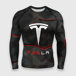 Рашгард мужской Tesla Sport Logo, цвет: 3D-принт