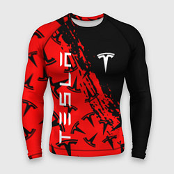 Мужской рашгард Tesla red pattern