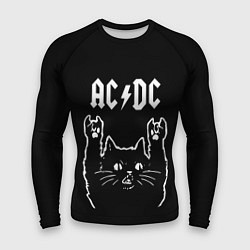 Рашгард мужской AC DC, Рок кот, цвет: 3D-принт