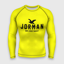 Рашгард мужской Узор Yellow Jorman Air Dope Street Market, цвет: 3D-принт