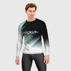 Рашгард мужской EXILIA GLITCH LOGO, цвет: 3D-принт — фото 2