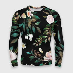 Рашгард мужской Цветы Полуночный Сад, цвет: 3D-принт