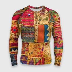 Рашгард мужской Пэчворк Лоскутное одеяло Patchwork Quilt, цвет: 3D-принт