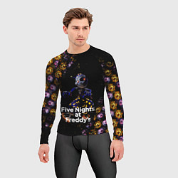 Рашгард мужской Five Nights at Freddys Луна паттерн, цвет: 3D-принт — фото 2