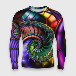 Рашгард мужской Красочная фрактальная спираль Colorful fractal spi, цвет: 3D-принт