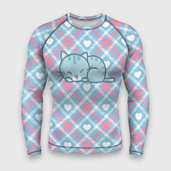 Рашгард мужской Сонный кот, цвет: 3D-принт
