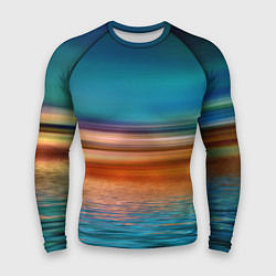 Рашгард мужской Море с размытым фоном, цвет: 3D-принт
