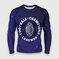 Рашгард мужской Символ AC Milan и круглая надпись Football Legends, цвет: 3D-принт