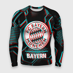 Рашгард мужской Bayern FC в стиле Glitch на темном фоне, цвет: 3D-принт