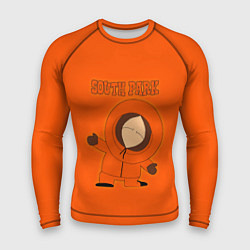 Рашгард мужской Южный Парк - на оранжевом фоне, цвет: 3D-принт