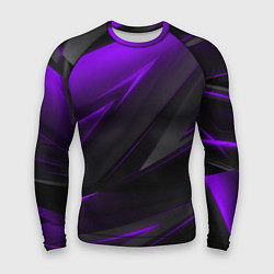 Рашгард мужской Geometry Черный и фиолетовый, цвет: 3D-принт