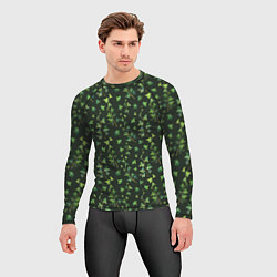 Рашгард мужской Листья зеленый плюща - паттерн, цвет: 3D-принт — фото 2