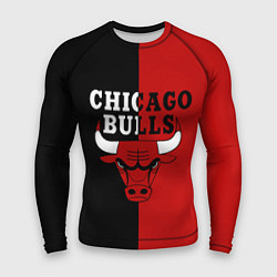 Рашгард мужской Чикаго Буллз black & red, цвет: 3D-принт