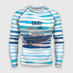 Рашгард мужской Enjoy blue classic car, цвет: 3D-принт