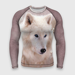 Рашгард мужской Белый зимний волк, цвет: 3D-принт