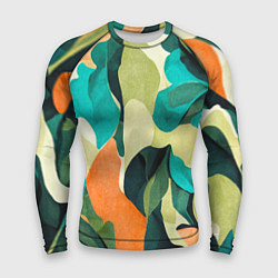 Рашгард мужской Multicoloured camouflage, цвет: 3D-принт