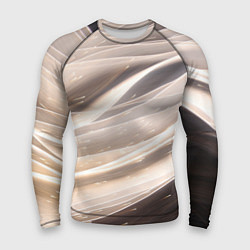 Рашгард мужской Абстрактные волны и огни бесконечности, цвет: 3D-принт